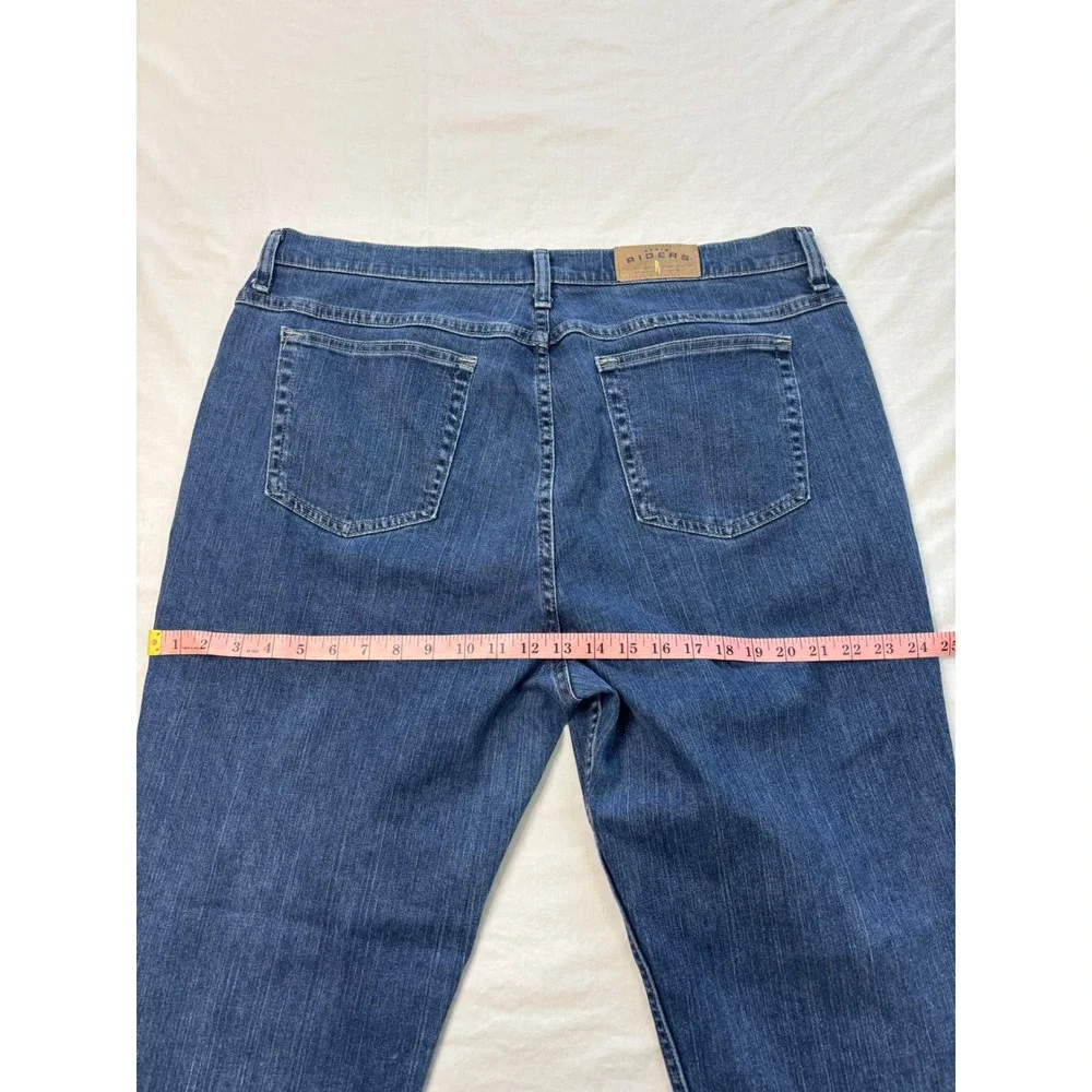 Riders by Lee Womens Plus Size 20W Medium Wash Straight Leg Stretch Jeans